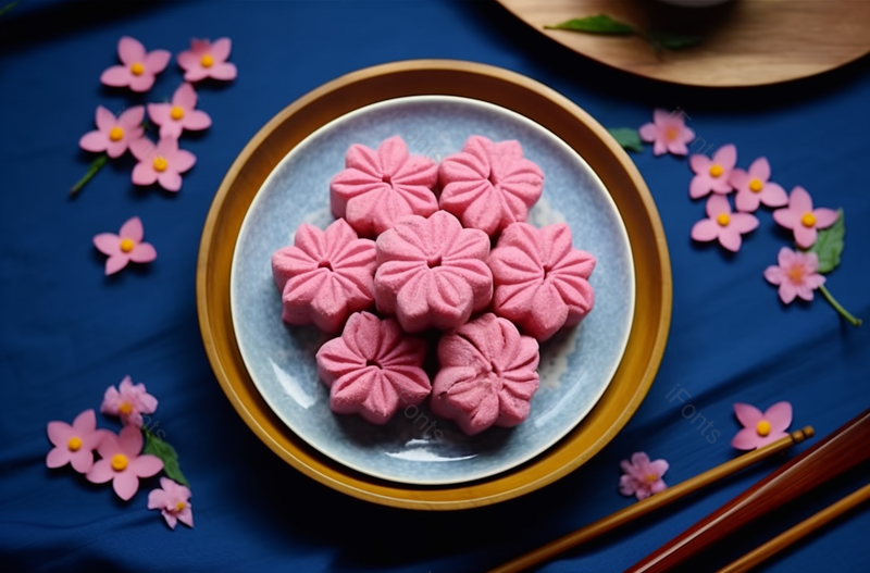少量美味樱花酥,高清,摄影图,摄影图片,图片大全,摄影图免费下载
